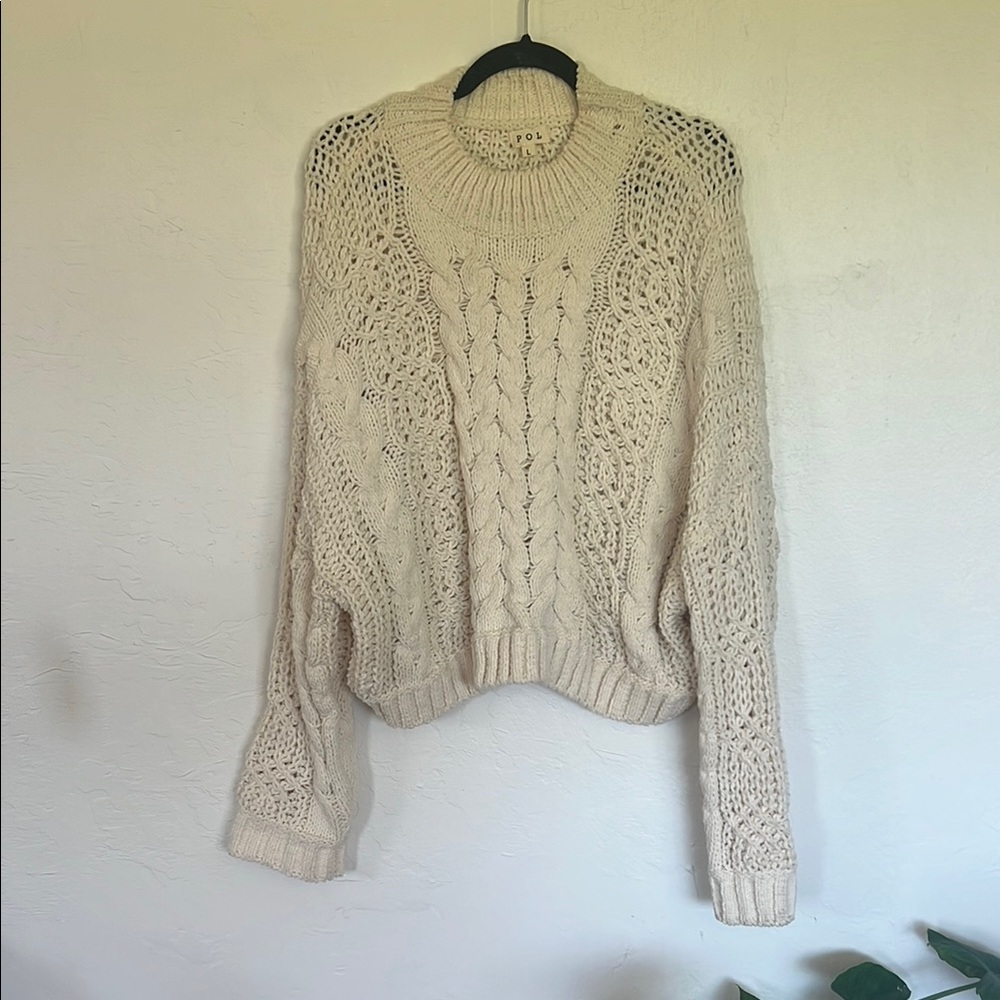 Cozy Cream Cable Knit Sweater